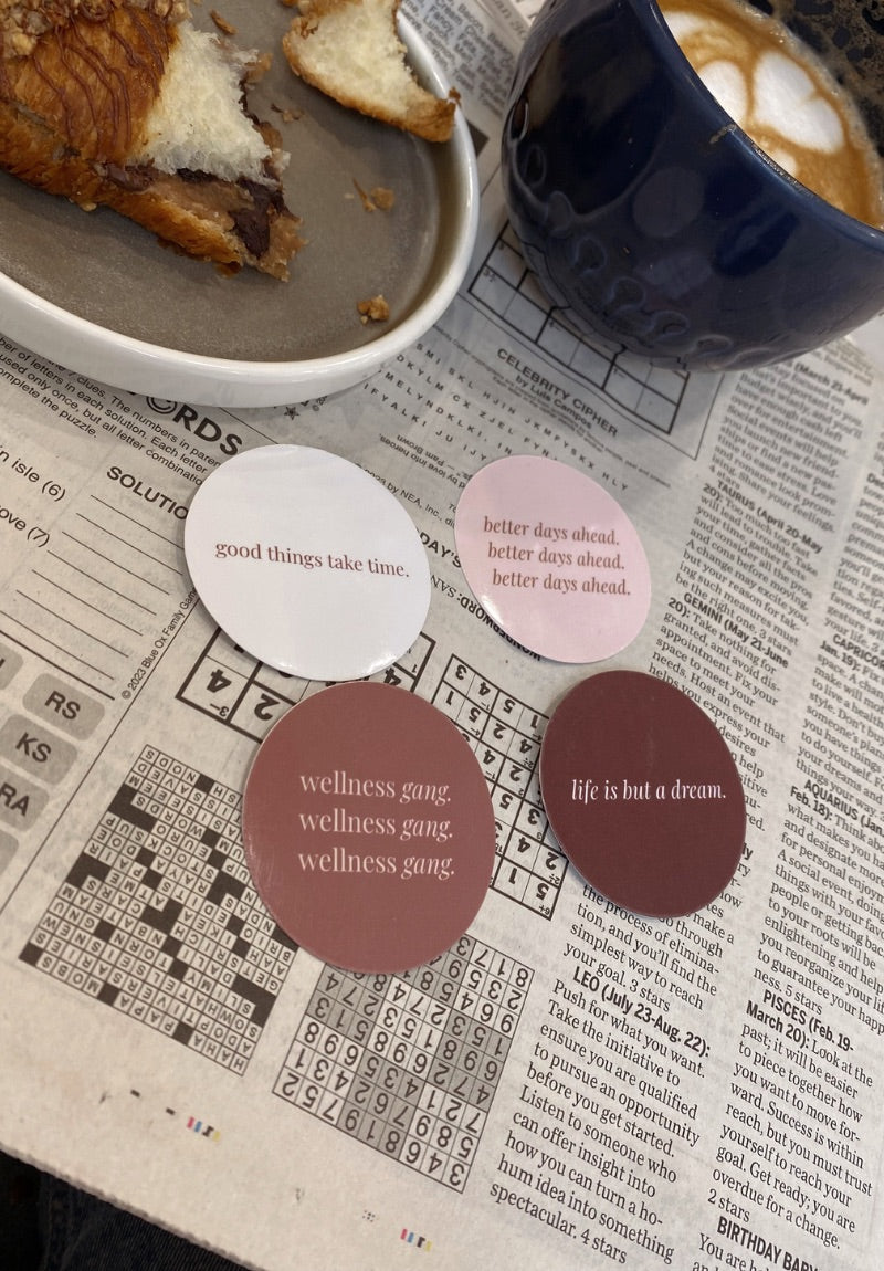Modern Quote Four Pack Stickers