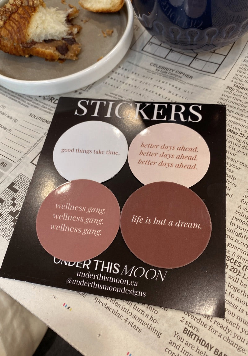 Modern Quote Four Pack Stickers