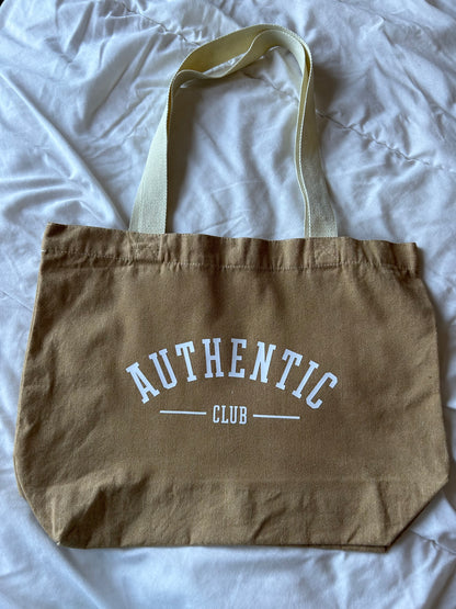 Authentic Club (Tan) Tote Bag