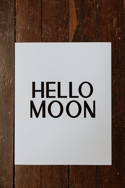 Hello Moon Art Print