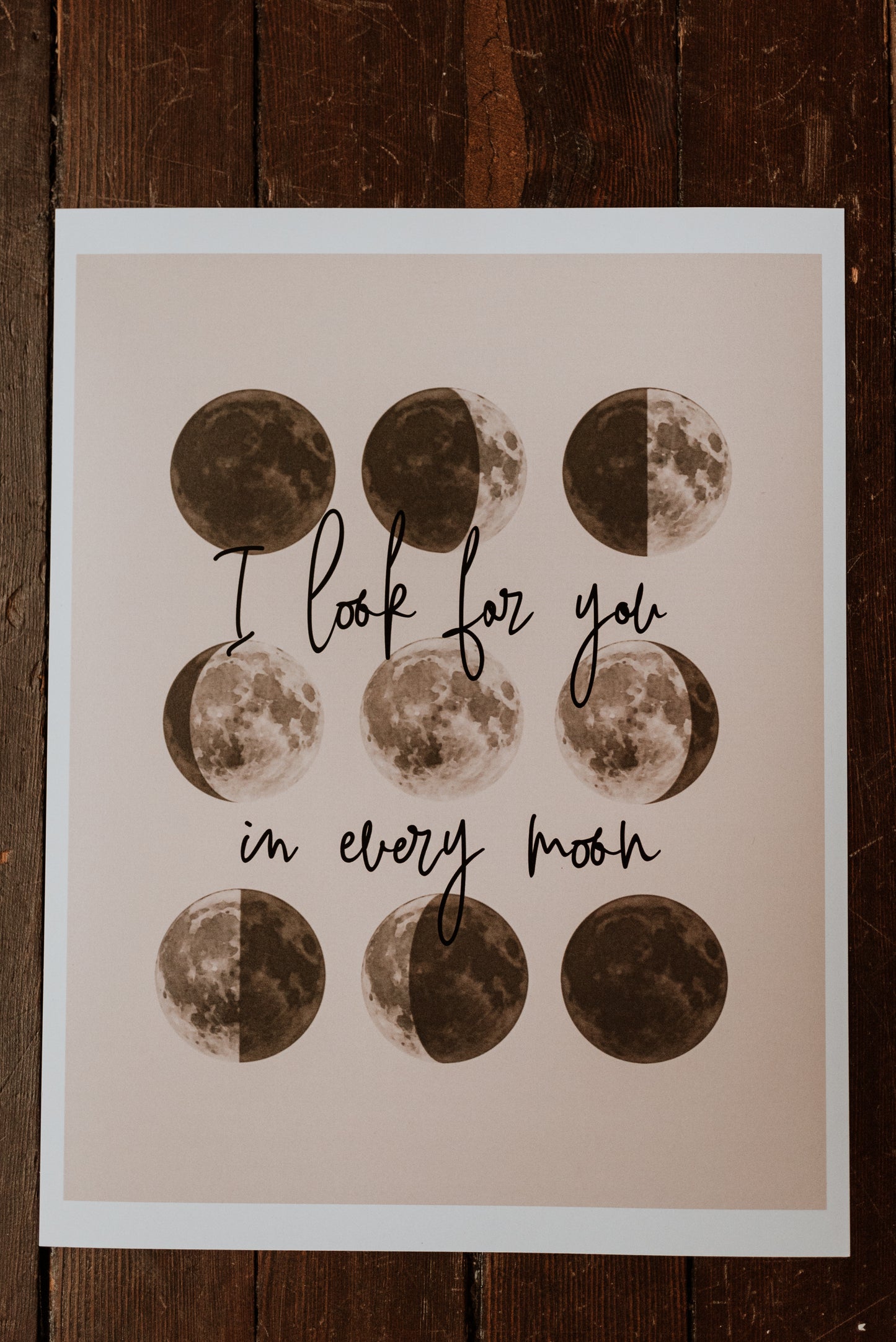 I Look For You in Every Moon Art Print