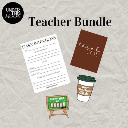 Daily Intentions Notepad Teacher Bundle