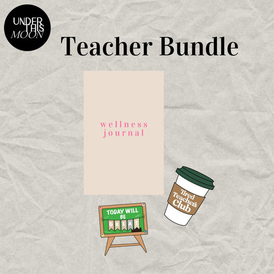 Wellness Journal & Sticker Teacher Bundle